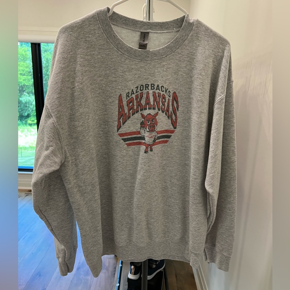 Gildan Arkansas Razorback Crewneck Sweatshirt Large